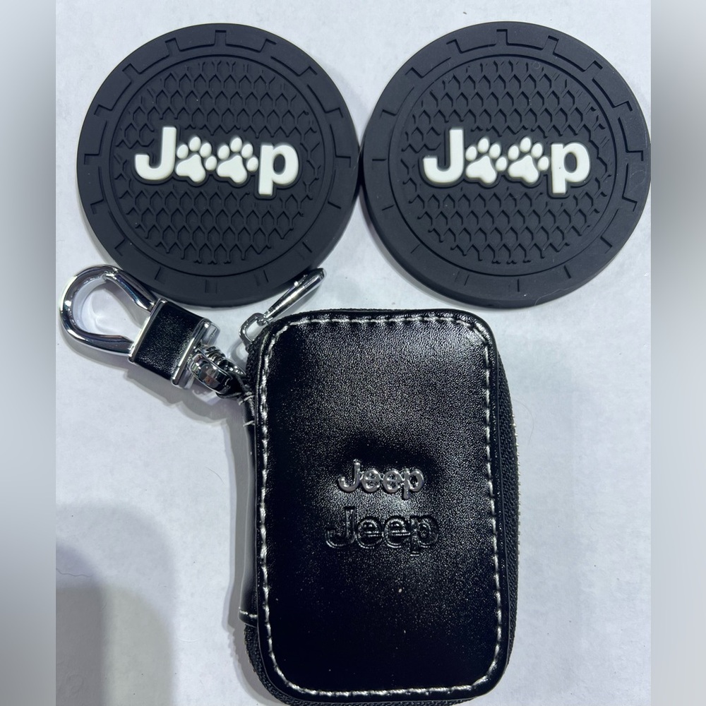 JEEP key case w coaster protectors 012024 3 - Picture 2 of 5